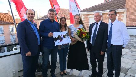 Imagen Sanse recibe y homenajea a Audrey Pascual, campeona de España de esquí...