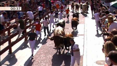 Imagen Crece el riesgo con la manada abierta en el cuarto encierro de Sanse 2018