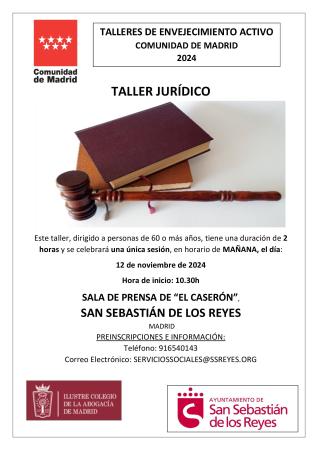 Taller jurídico dirigido a mayores de 60 años