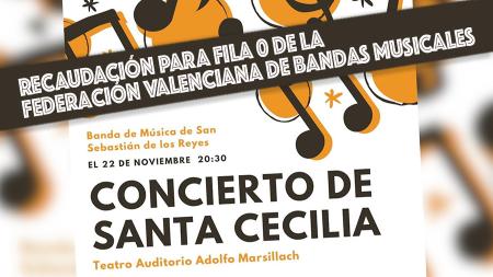 Imagen Concierto solidario de la Banda de Música de San Sebastián de los Reyes por Santa Cecilia