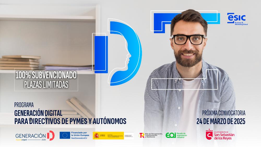 Imagen La convocatoria del programa Generación Digital para Directivos de Pymes se abrirá el 24 de marzo